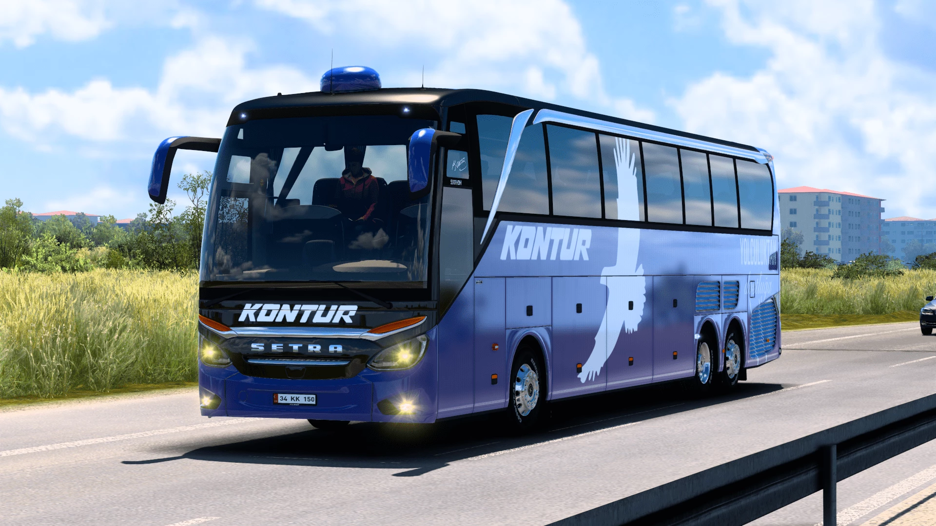 Setra 517 HDH TopClass 2021 V2 KONTUR BLUE SKİN 1.45 - ETS 2